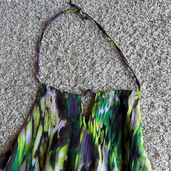 Vibrant Multicolor Halter Dress - Picture 6 of 9